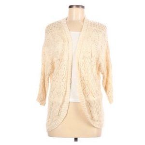 NWOT Pink Rose XS Ivory Knit Cardigan